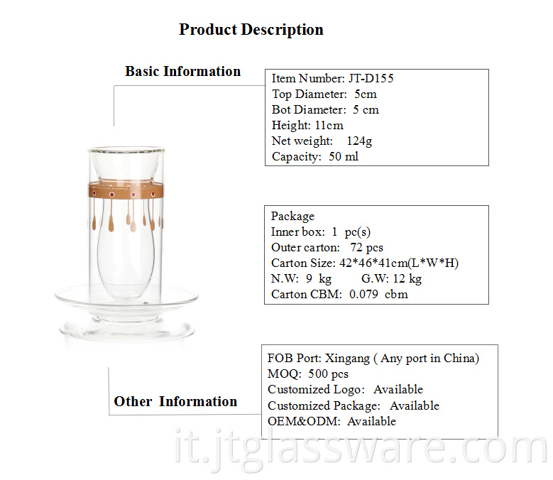 Glass Tea Set with Glass Holder